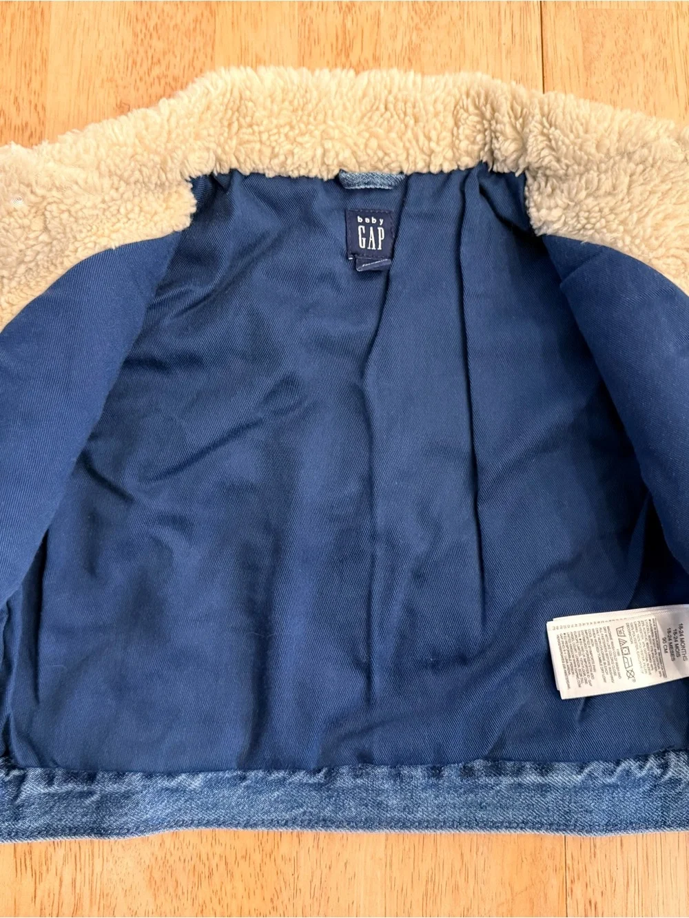GAP Baby Sherpa Bear Icon Denim Jacket